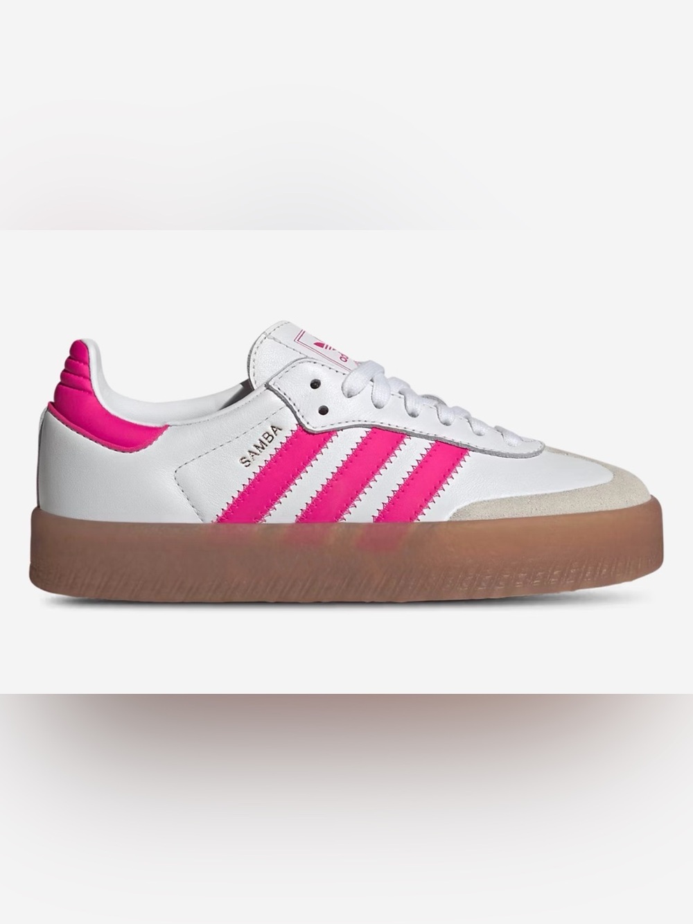 Adidas Samba OG White/Lucid Pink Leather Women’s Size 6/Mens 5(Euro 37 1/3)